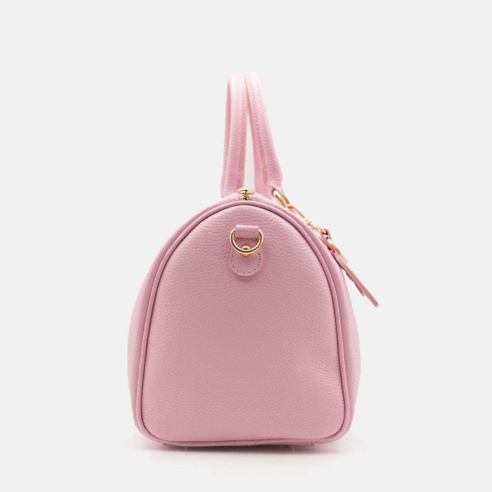 Borsa Bauletto in Pelle Rosa VIAVERDI Made in Italy Linea San Gimignano