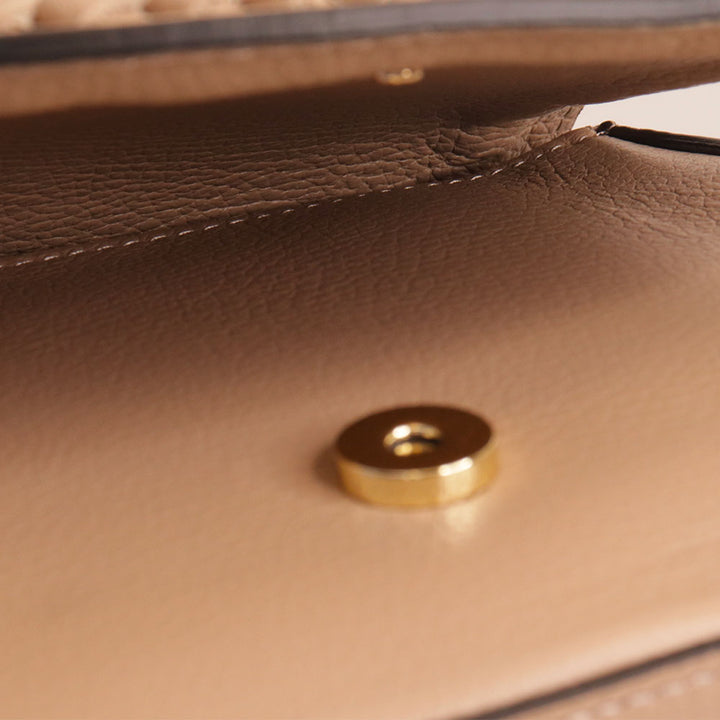 Borsa a Tracolla VIAVERDI in Pelle Taupe Made in Italy linea San Gimignano