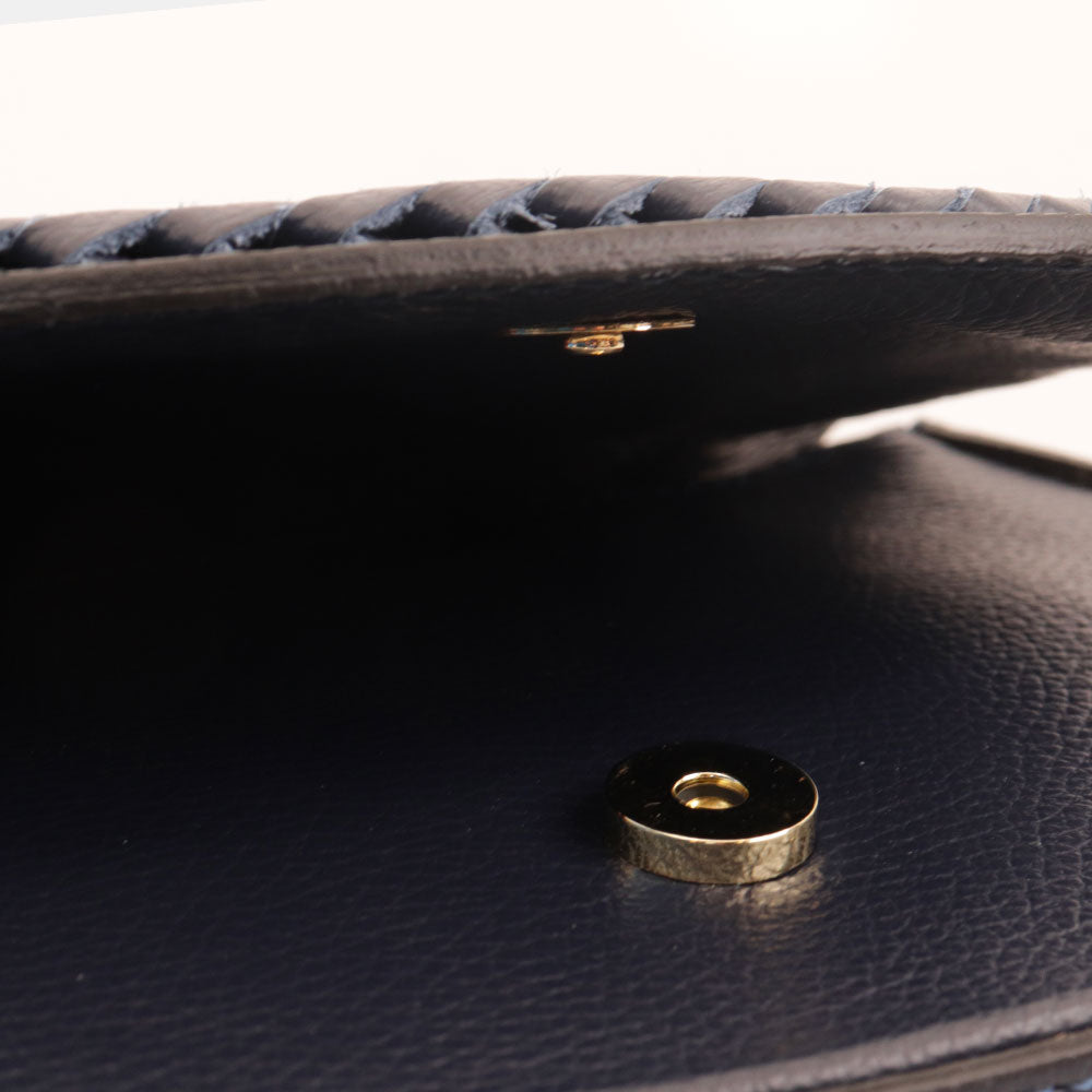 Borsa a Tracolla VIAVERDI in Pelle Blu Made in Italy linea San Gimignano