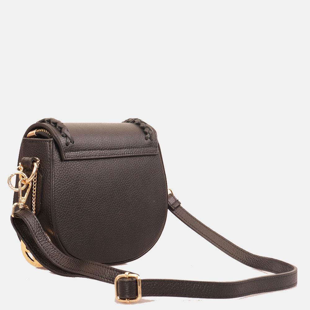 Borsa a Tracolla VIAVERDI in Pelle Nera Made in Italy linea San Gimignano