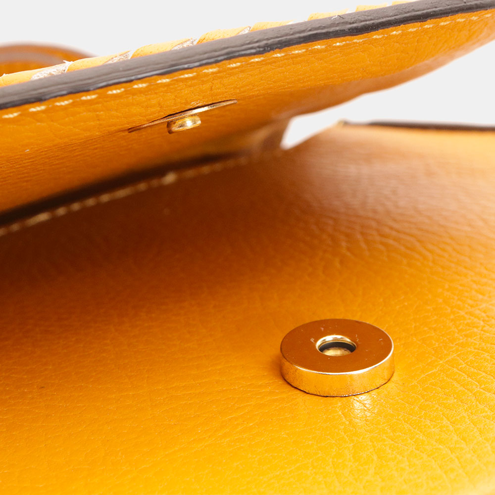 Borsa a Tracolla VIAVERDI in Pelle Ocra Made in Italy linea San Gimignano