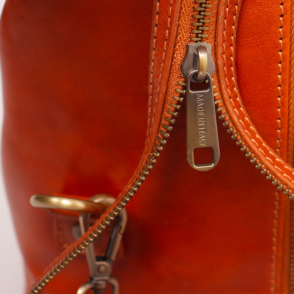 Zaino Donna VIAVERDI in Pelle color Cuoio Made in Italy linea Firenze