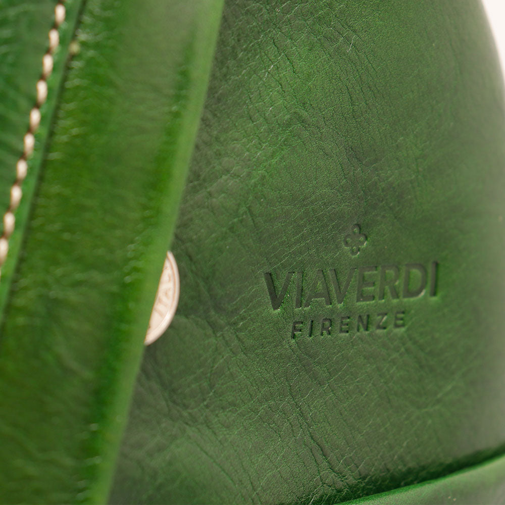 Zaino Donna VIAVERDI in Pelle Verde Made in Italy linea Firenze