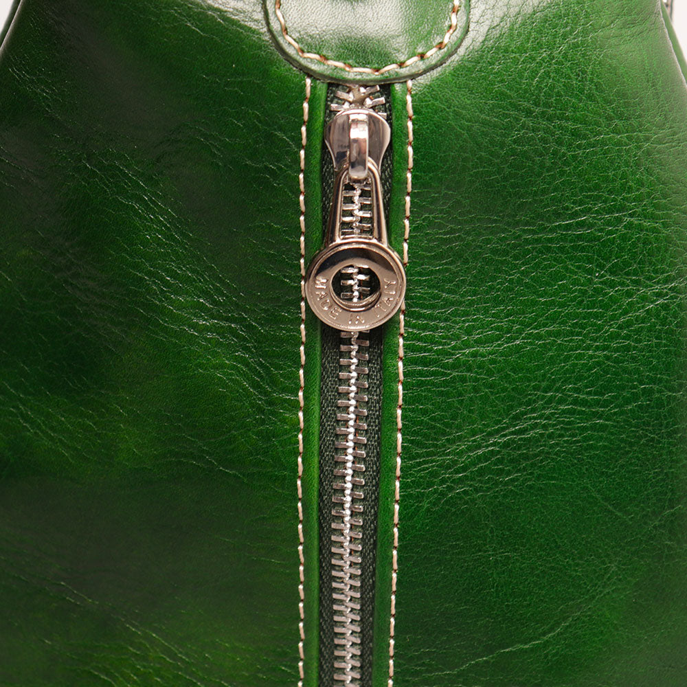 Zaino Donna VIAVERDI in Pelle Verde Made in Italy linea Firenze