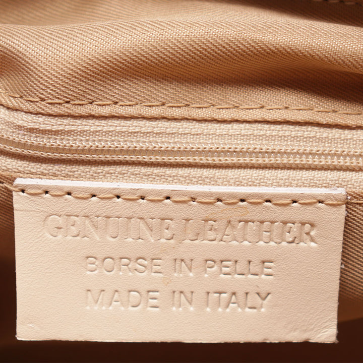 Borsa a Mano con Tracolla VIAVERDI in Pelle Cipria Made in Italy linea Castiglione
