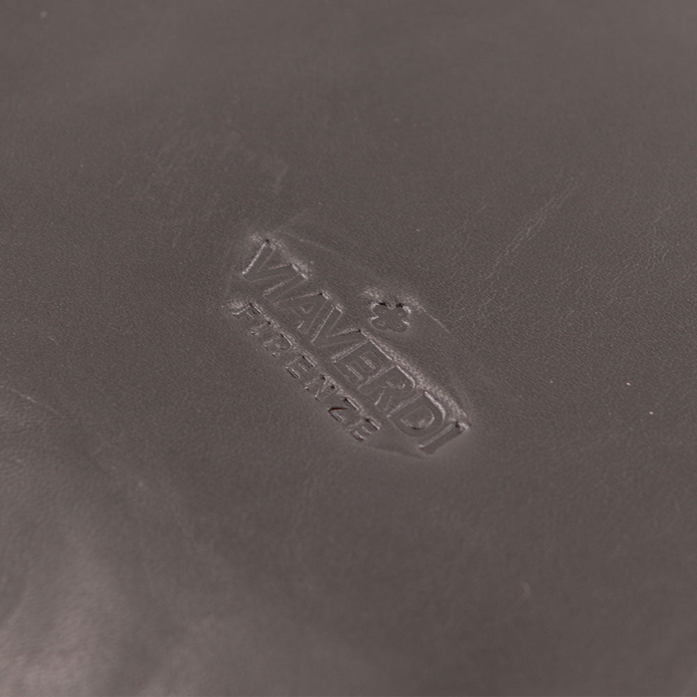 Borsa a Tracolla VIAVERDI in Pelle Nera modello Sella Made in Italy linea Firenze