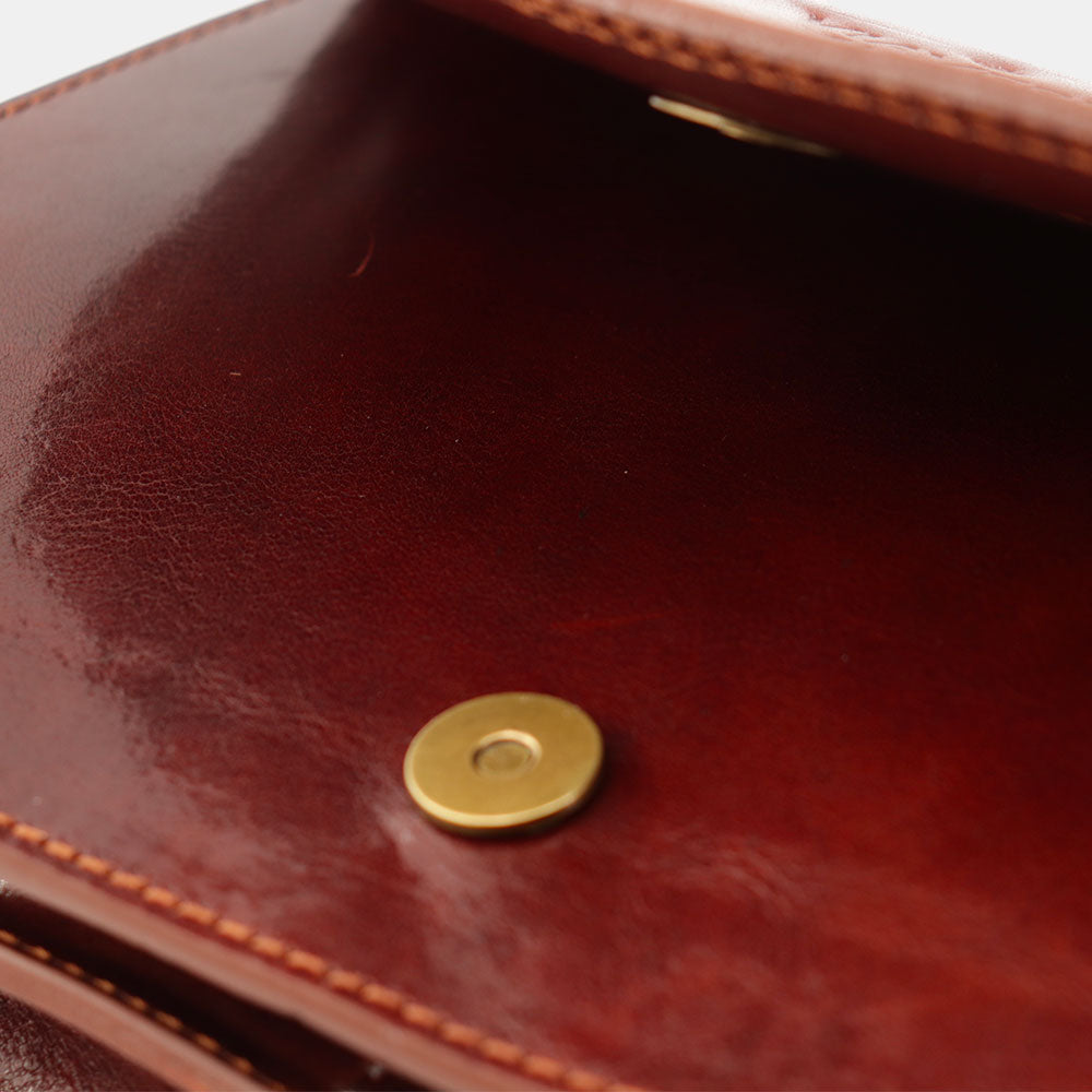 VIAVERDI Brown Leather Shoulder Bag Made in Italy, Firenze line.