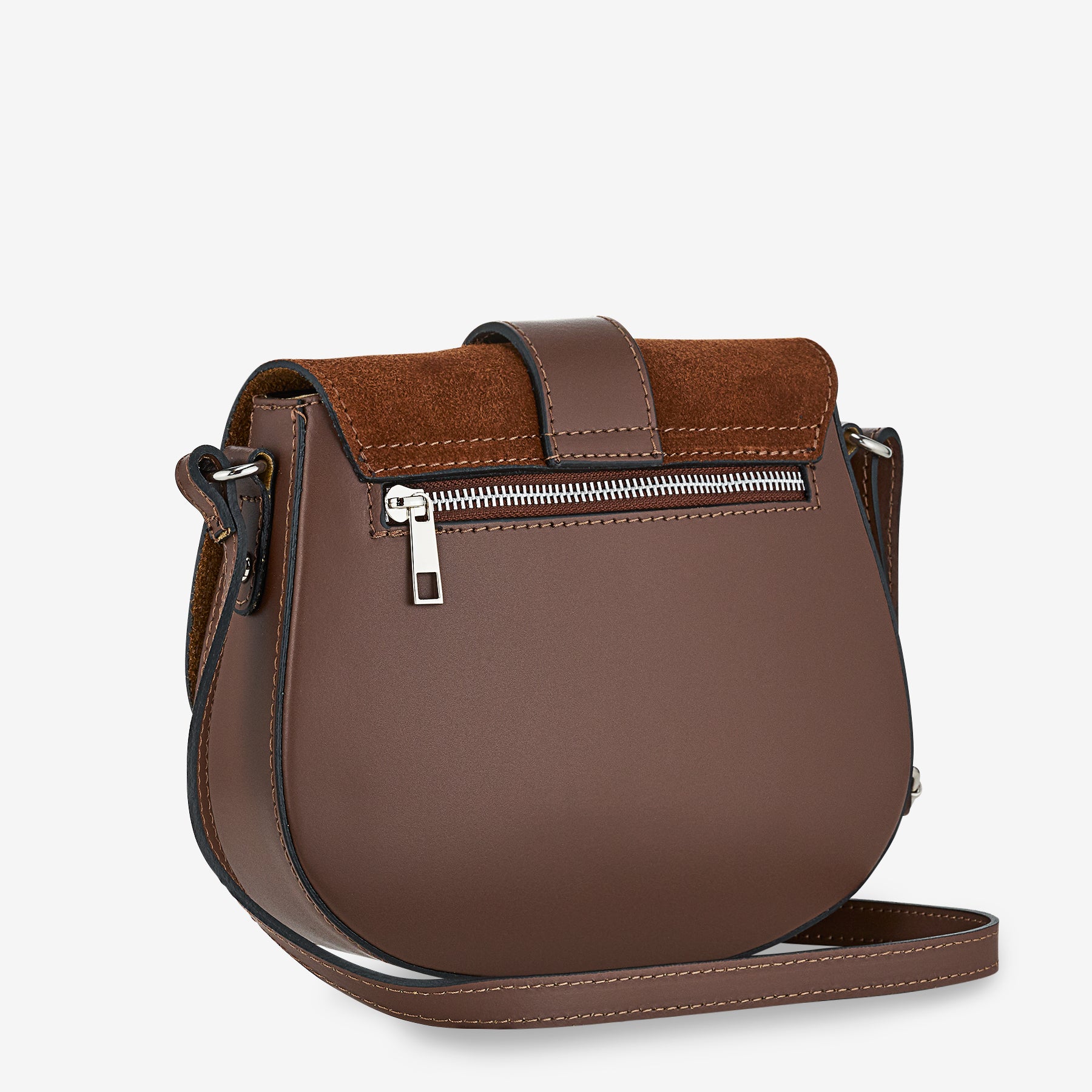 Borsa a Tracolla in Pelle Marrone VIAVERDI Made in Italy