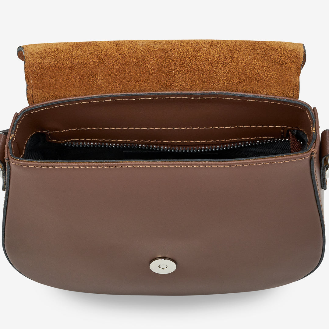 Bolso de Hombro de Piel Negra VIAVERDI Made in Italy