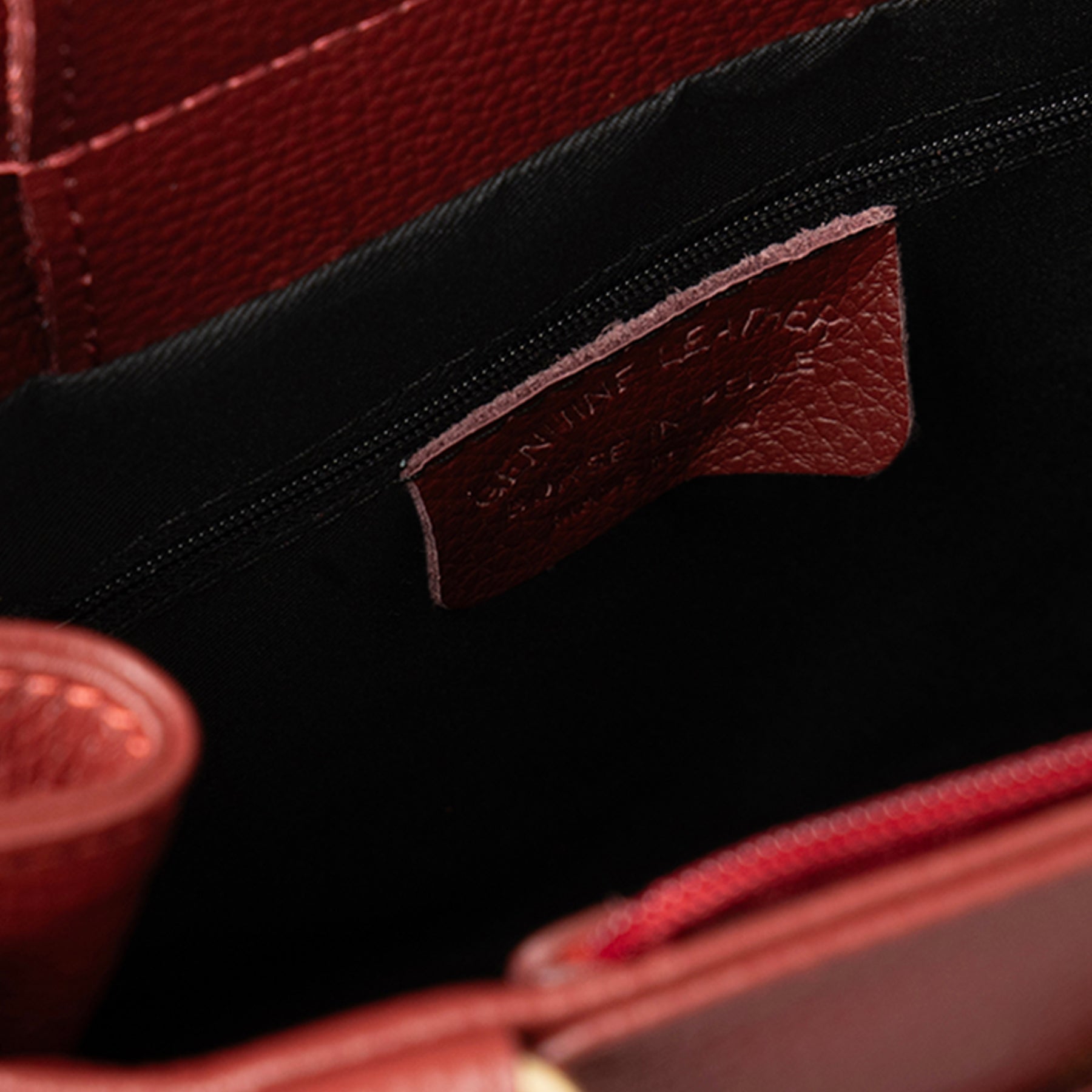 Borsa a Mano con Tracolla VIAVERDI in Pelle Bordeaux Made in Italy linea Artimino