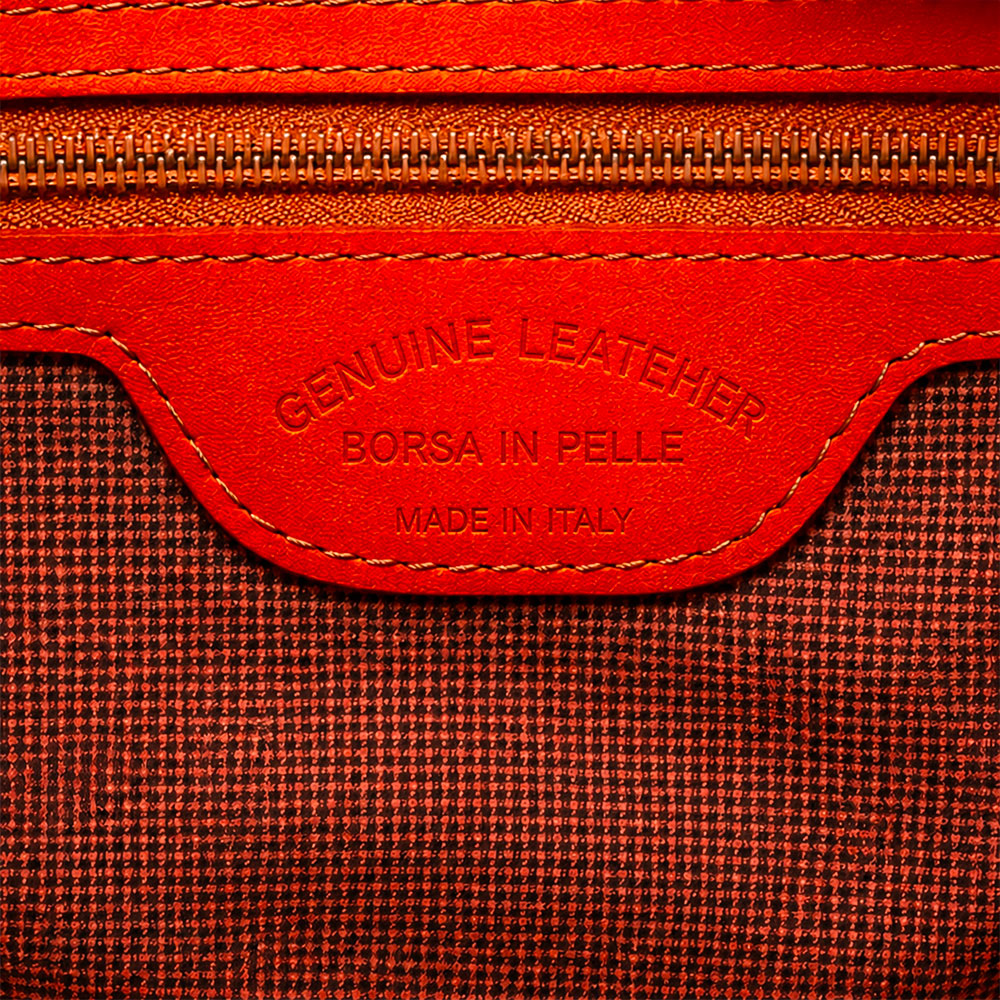 Umhängetasche VIAVERDI aus geflochtenem Leder Braun Made in Italy Linie Tuscany