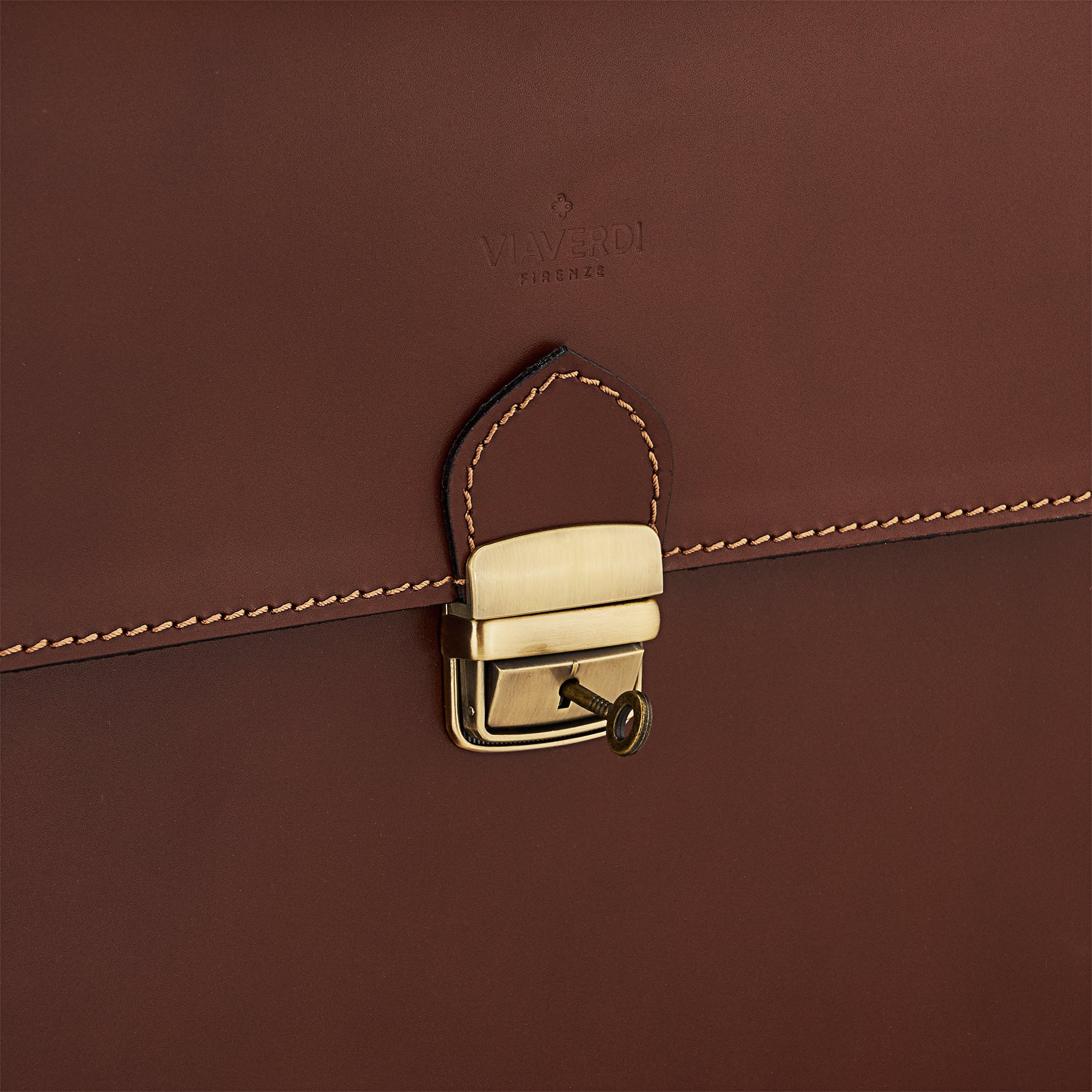 Cartella da Lavoro in Pelle Marrone VIAVERDI Made in Italy - Pc 15.6 pollici