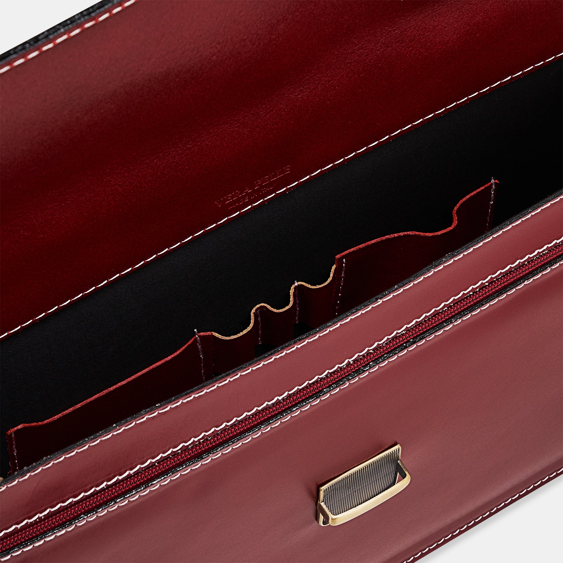 Cartella da Lavoro in Pelle Bordeaux VIAVERDI Made in Italy - Pc 15.6 pollici