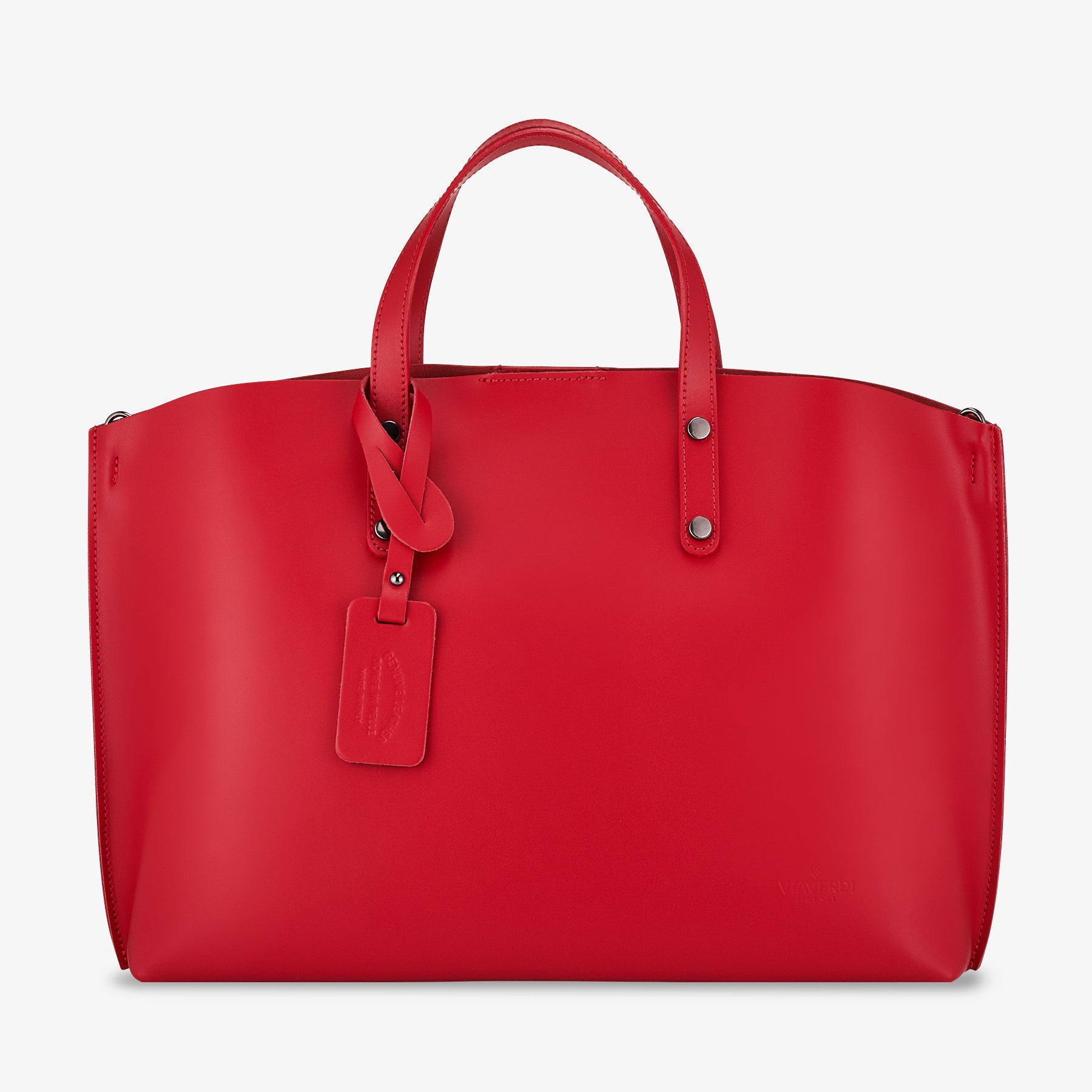 Borsa a Mano in Pelle Rossa VIAVERDI Made in Italy