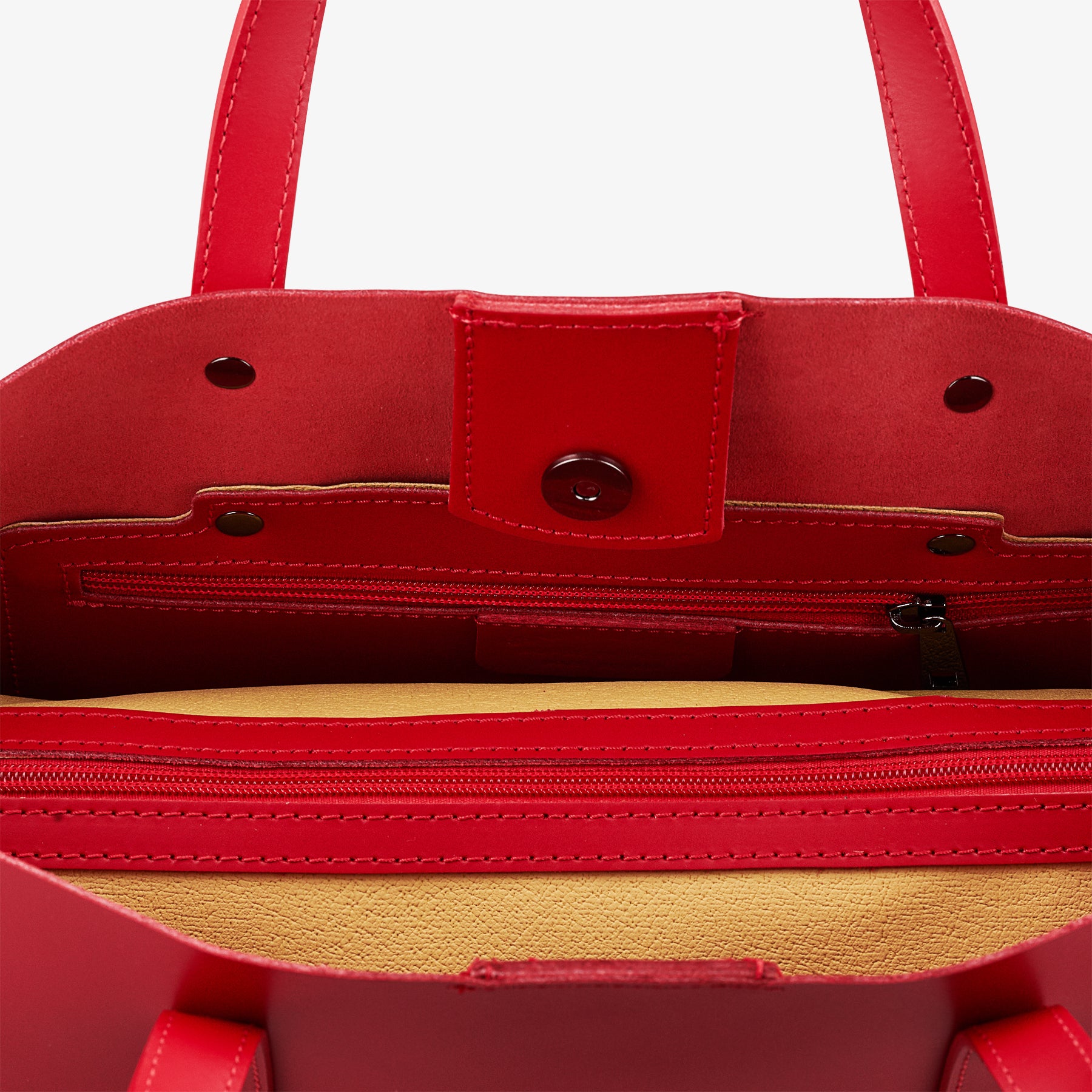 Borsa a Mano in Pelle Rossa VIAVERDI Made in Italy