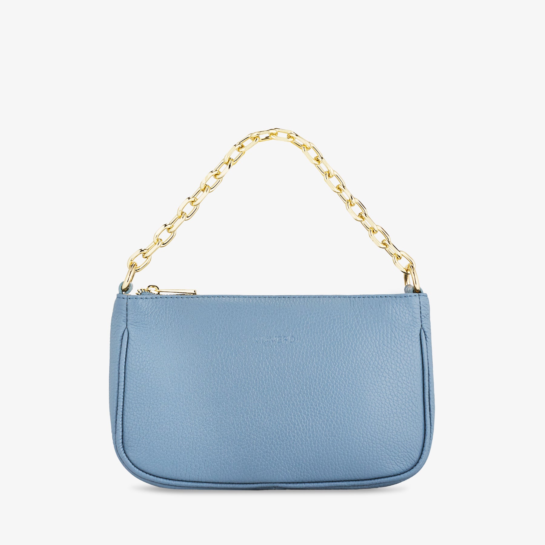 Borsa a Spalla in Pelle Color Carta da Zucchero con Tracolla VIAVERDI Made in Italy