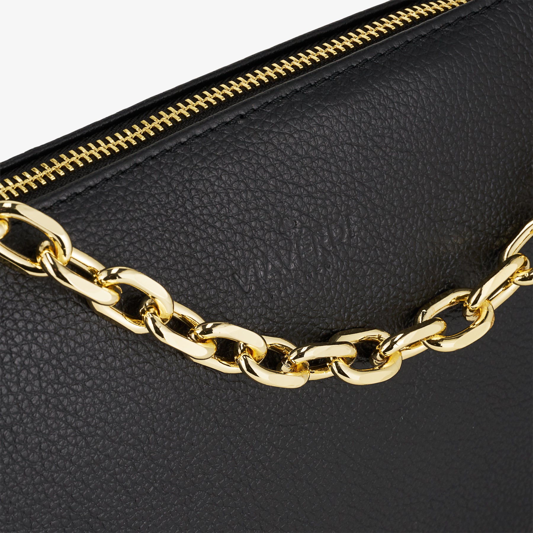 Borsa a Spalla in Pelle Nera con Tracolla VIAVERDI Made in Italy