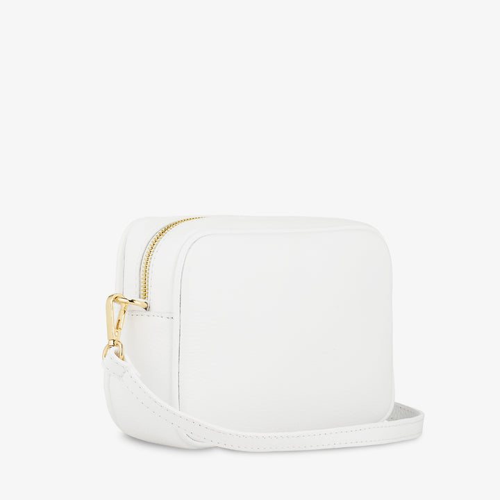 Borsa Camera Bag Piccola in Pelle Bianca con Tracolla VIAVERDI Made in Italy