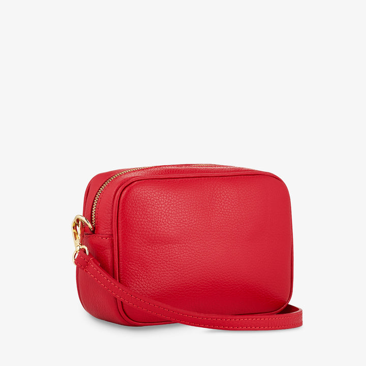 Borsa Camera Bag Piccola in Pelle Rossa con Tracolla VIAVERDI Made in Italy