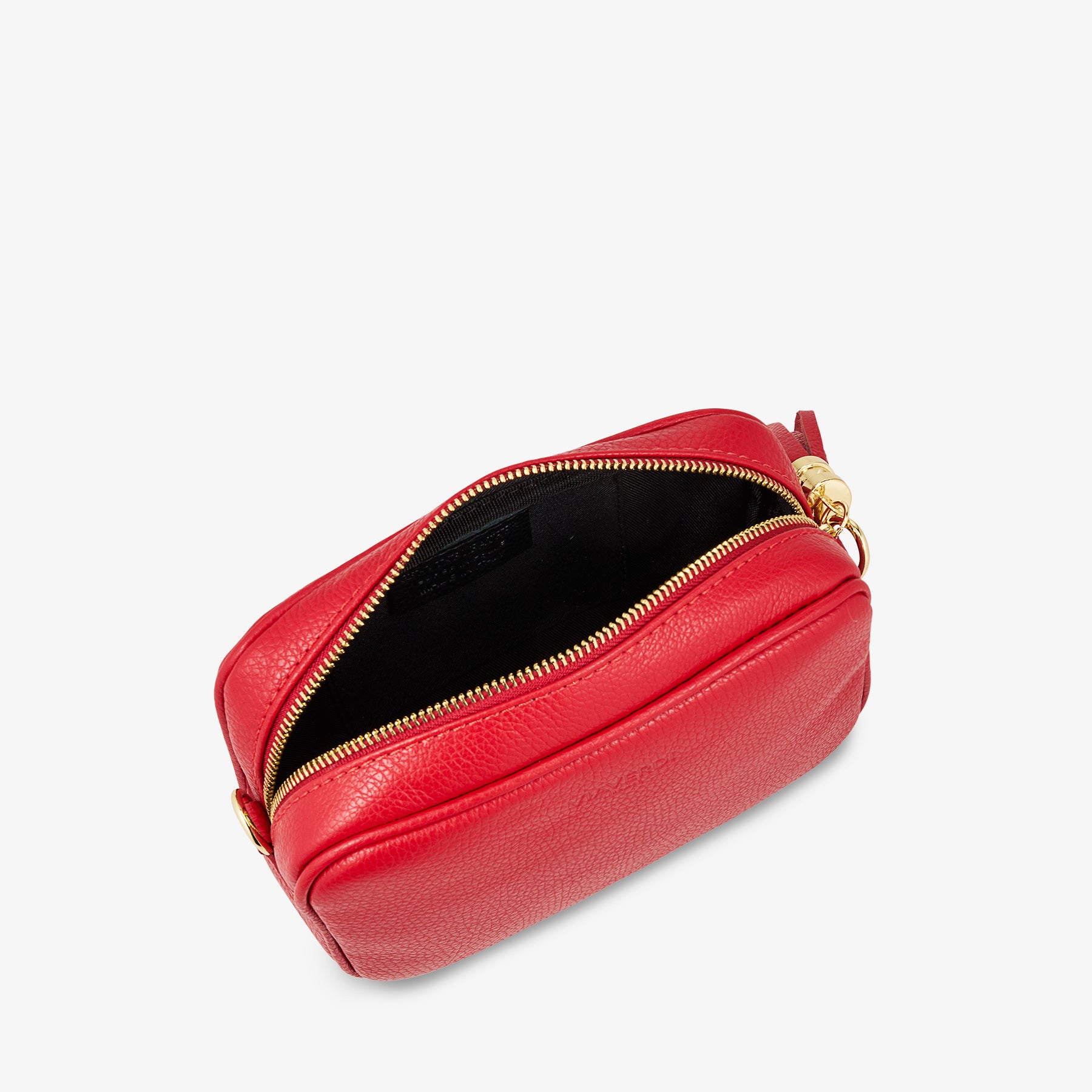 Borsa Camera Bag Piccola in Pelle Rossa con Tracolla VIAVERDI Made in Italy