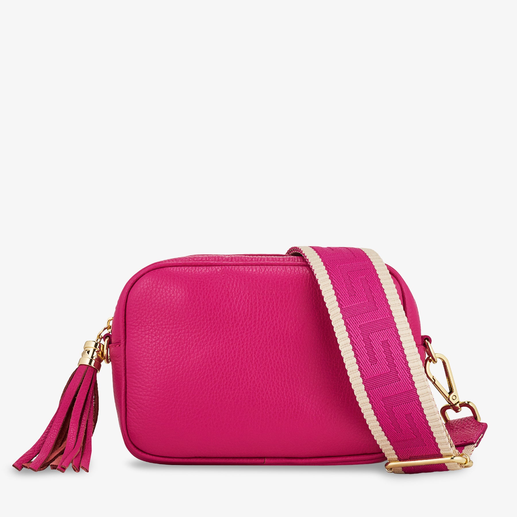 Borsa Camera Bag Piccola in Pelle Fucsia con Tracolla VIAVERDI Made in Italy