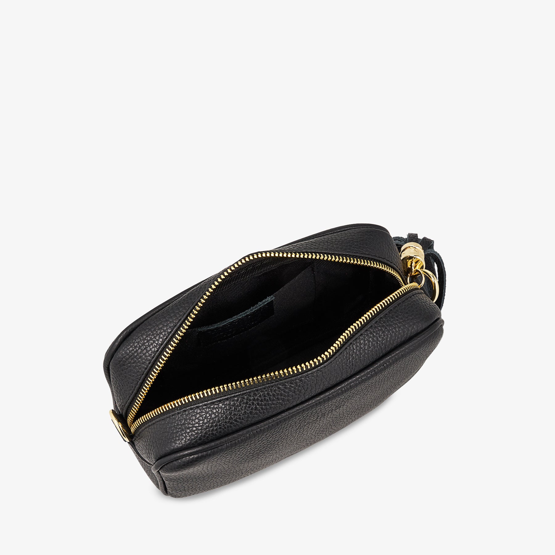 Borsa Camera Bag Piccola in Pelle Nera con Tracolla VIAVERDI Made in Italy