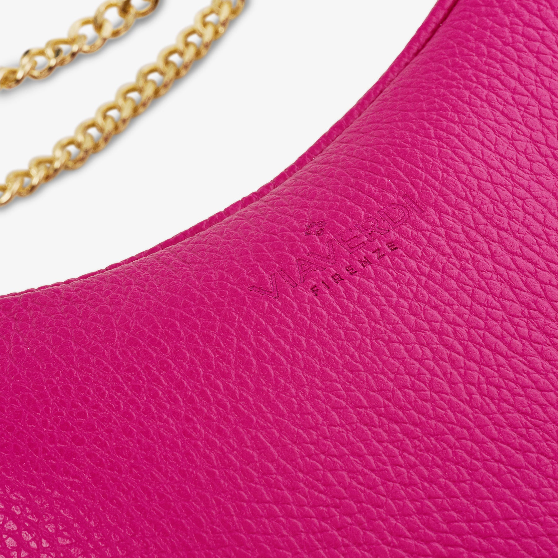 Borsa a Tracolla in Pelle Fucsia VIAVERDI Made in Italy