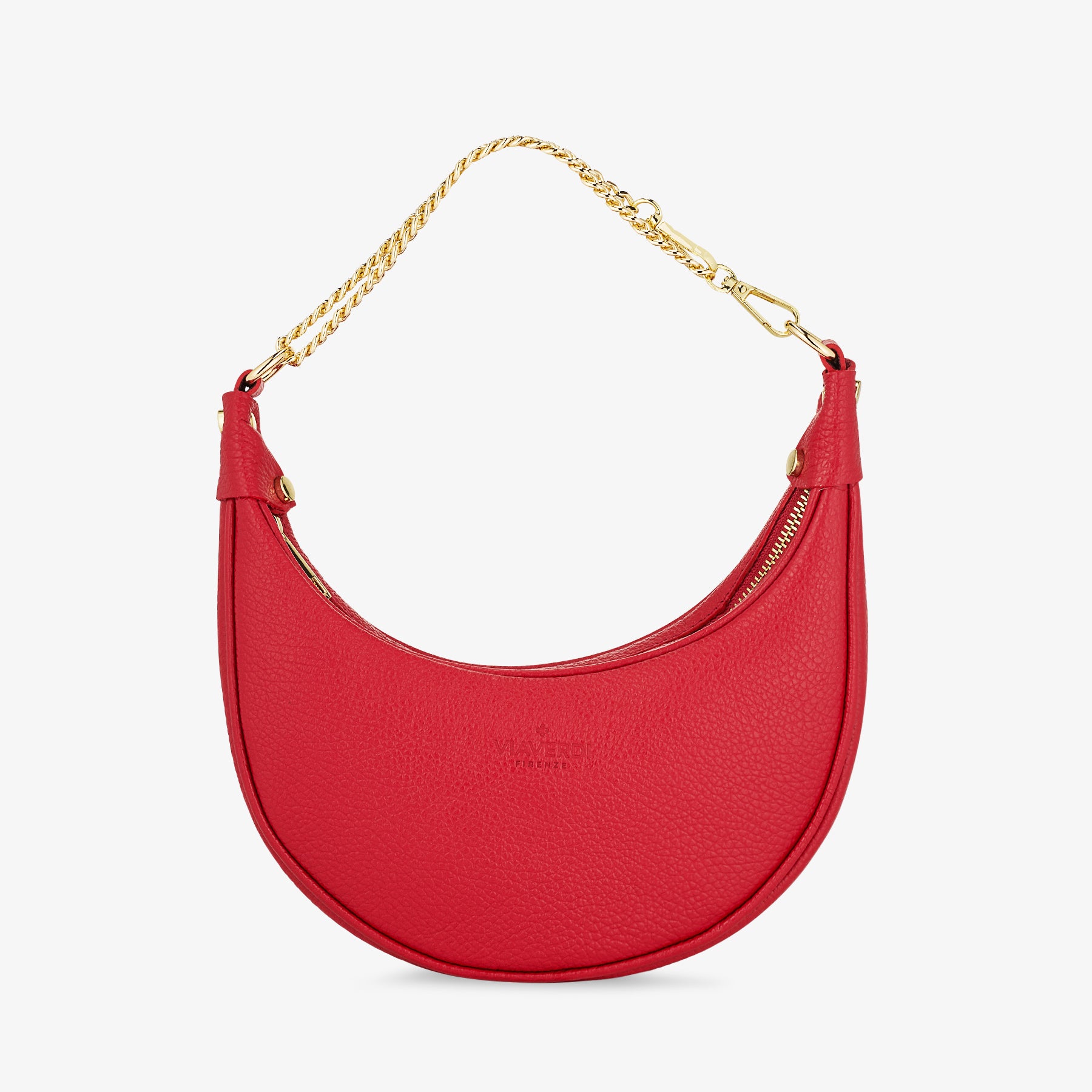 Borsa a Tracolla in Pelle Rossa VIAVERDI Made in Italy