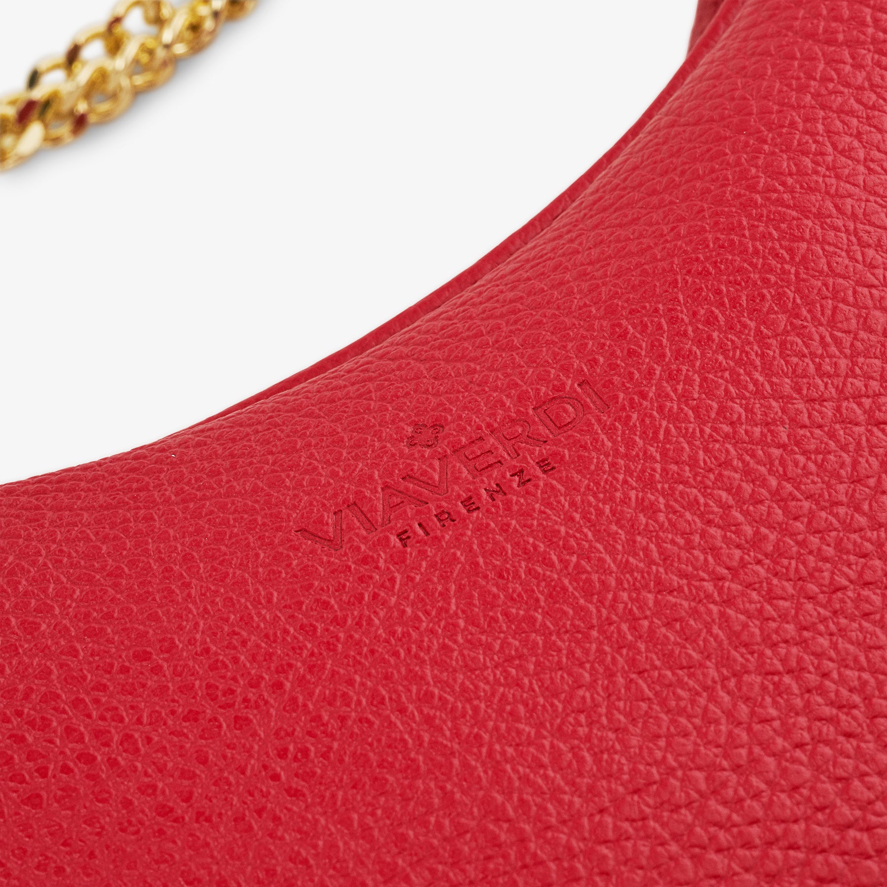 Borsa a Tracolla in Pelle Rossa VIAVERDI Made in Italy