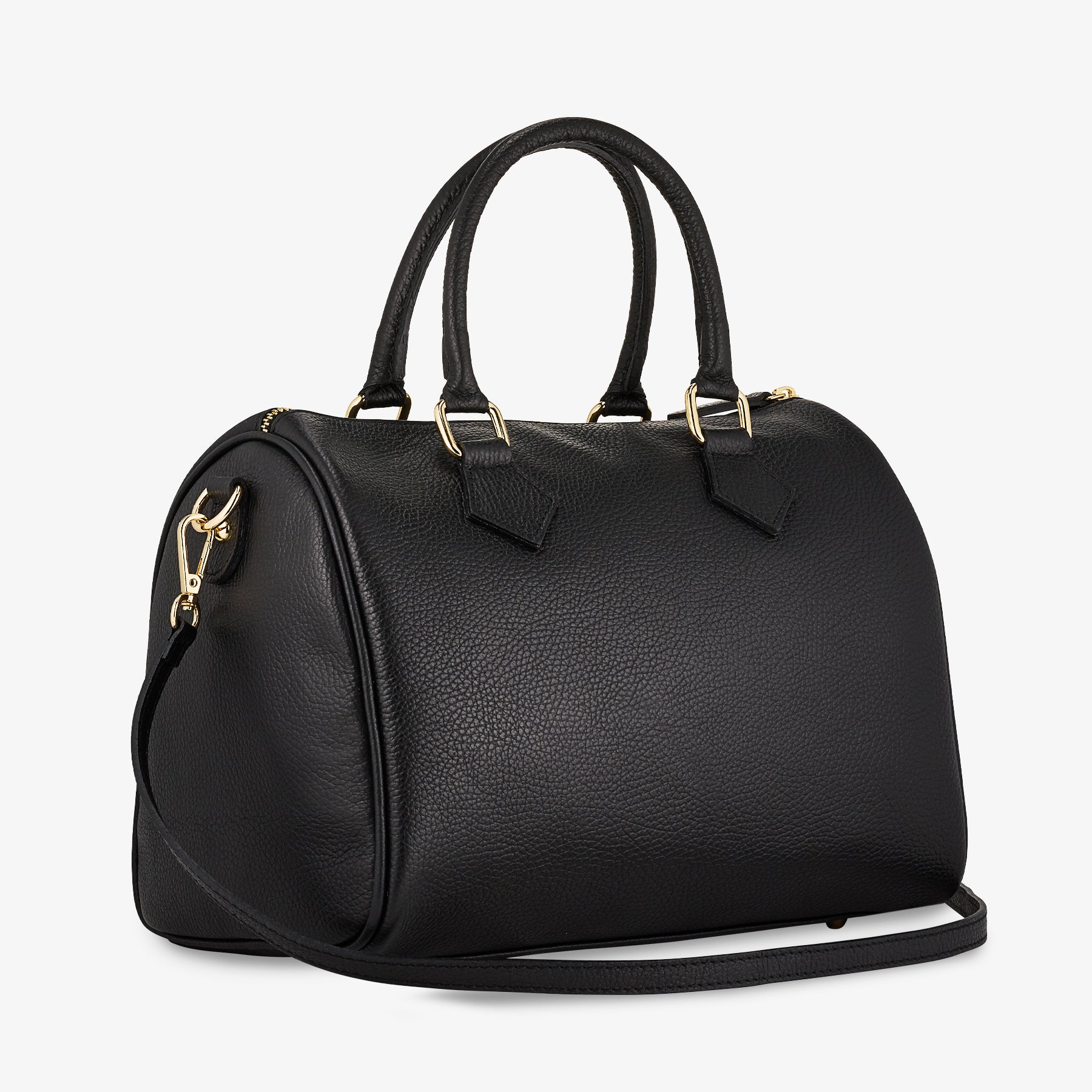 Bauletto in Pelle Nera VIAVERDI Made in Italy