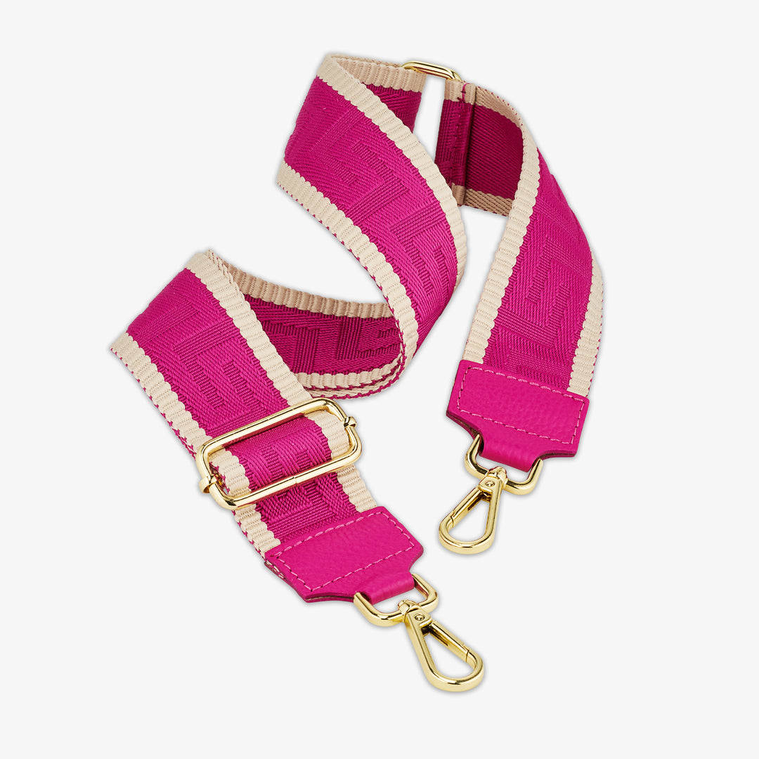 Damen-Gürteltasche aus fuchsiafarbenem Leder mit Schultergurt VIAVERDI, hergestellt in Italien
