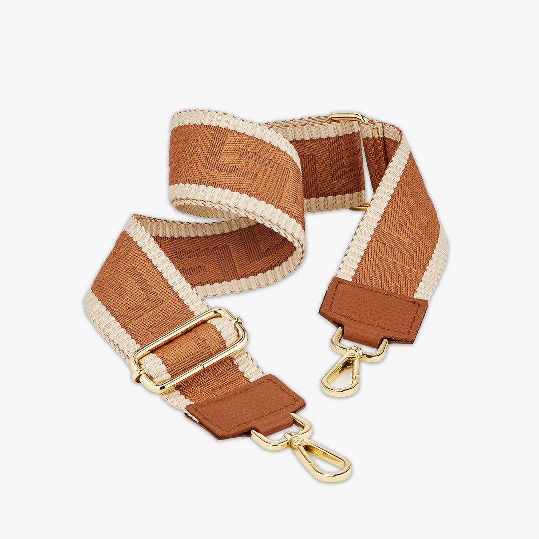 Damen-Gürteltasche aus braunem Leder mit Schultergurt VIAVERDI Made in Italy