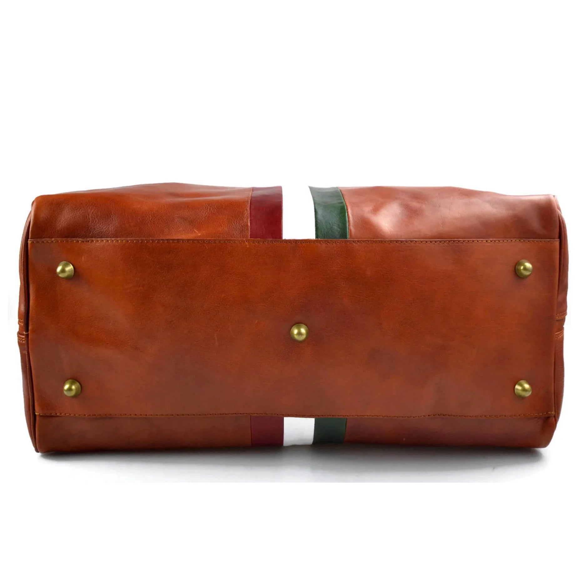 Borsone da Viaggio in Pelle Marrone VIAVERDI Made in Italy Linea Firenze