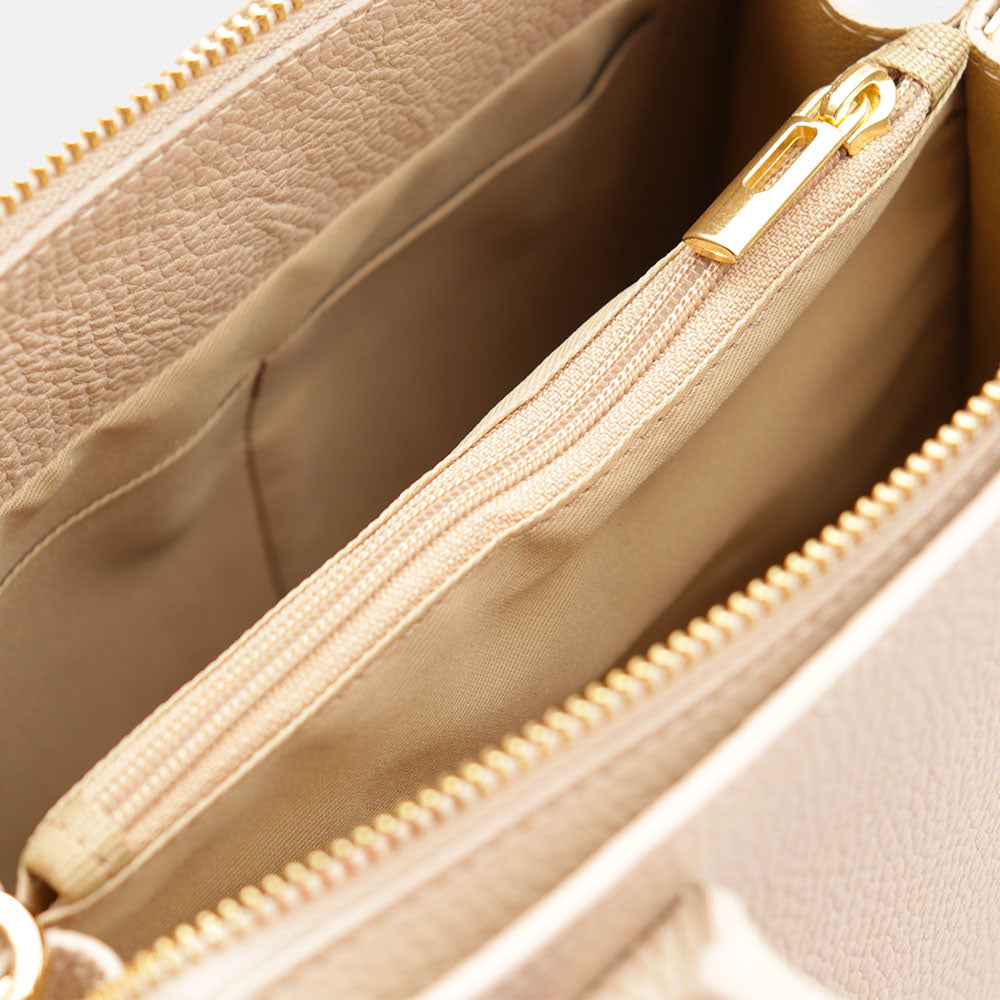 VIAVERDI Women's Handbag in Beige Leather Made in Italy, Artimino Line