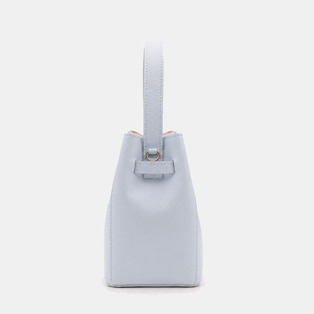 Borsa Donna a Mano Piccola VIAVERDI in Pelle Celeste Made in Italy linea Artimino