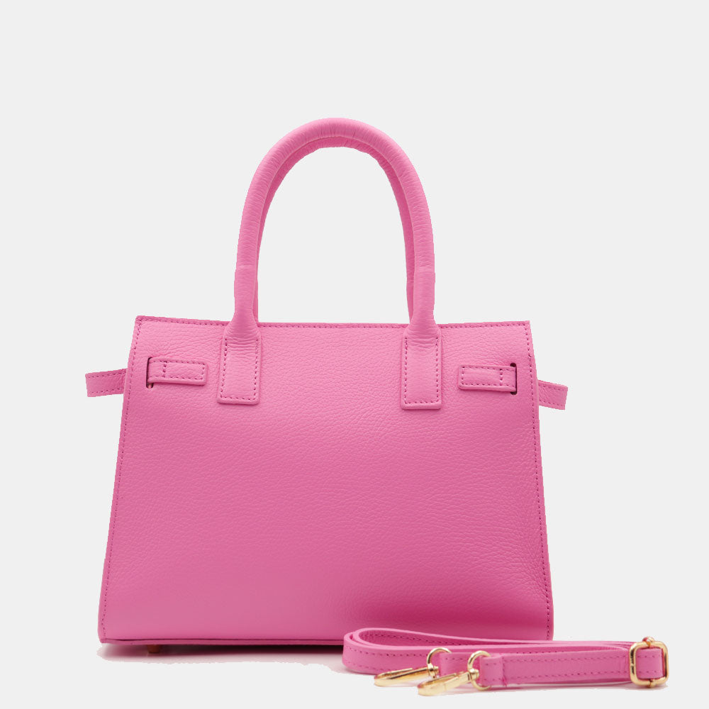 VIAVERDI Women's Handbag in Pink Leather Made in Italy, Artimino Line