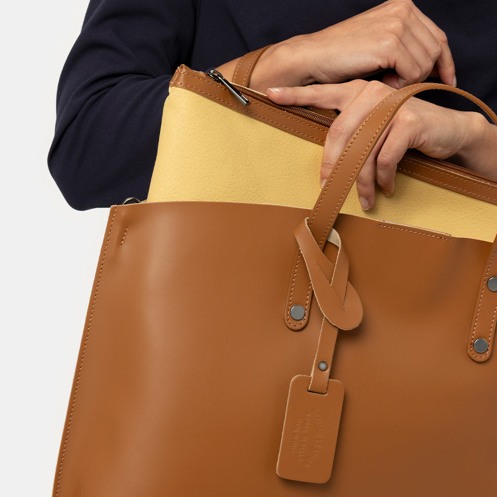 Borsa a Mano in Pelle Marrone VIAVERDI Made in Italy