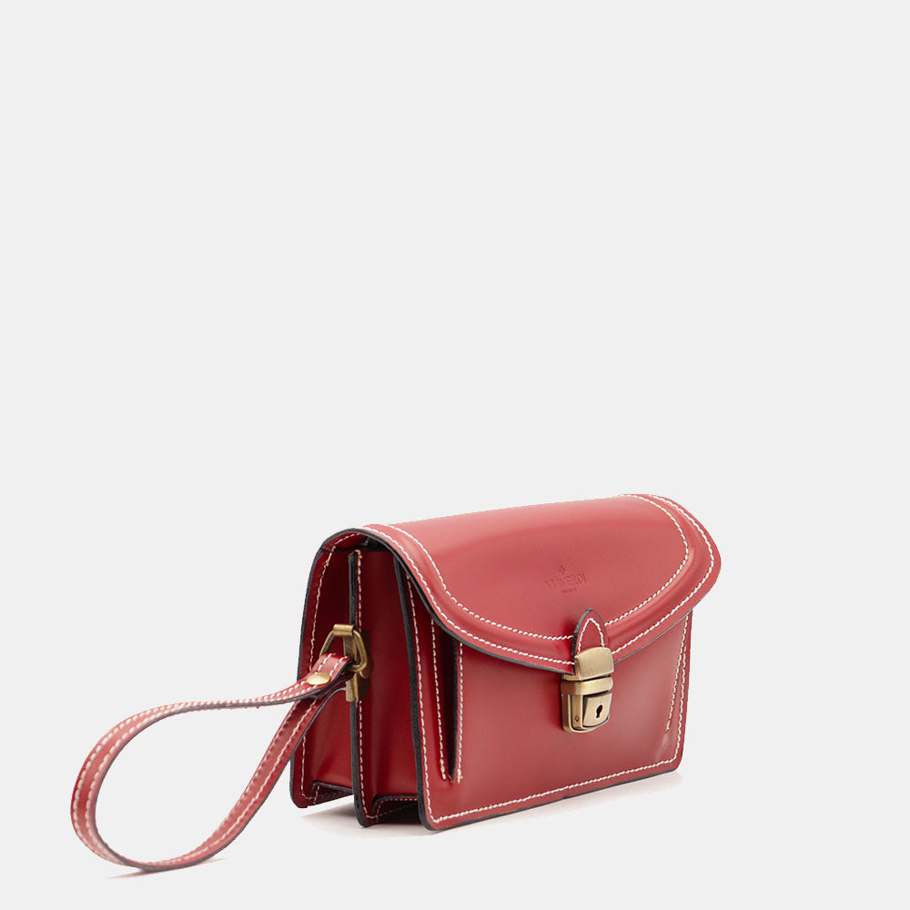 Beauty Uomo VIAVERDI Made in Italy in Pelle Rosso