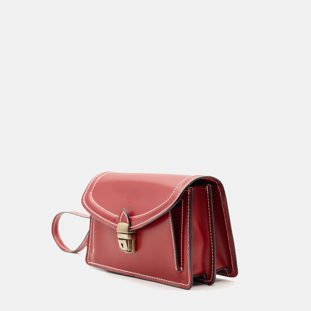 Beauty Uomo VIAVERDI Made in Italy in Pelle Rosso