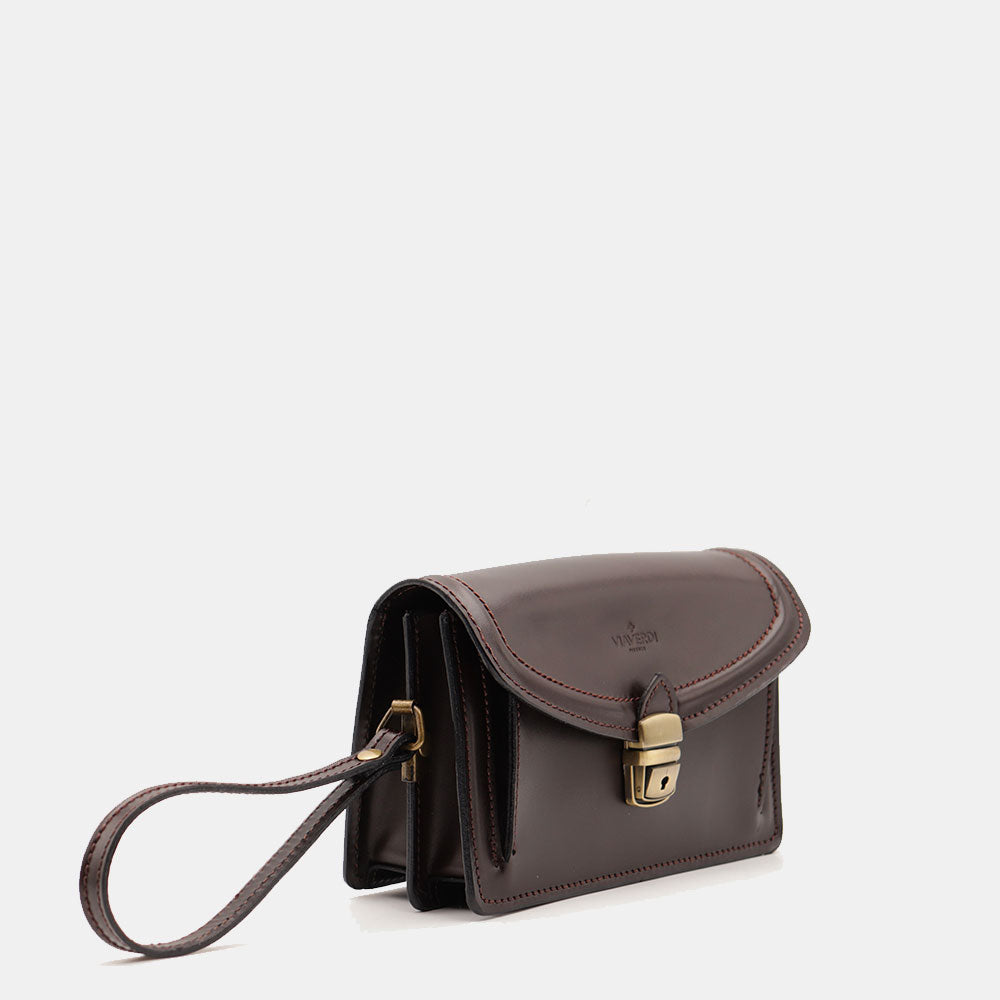 Beauty Uomo VIAVERDI Made in Italy in Pelle Testa di Moro