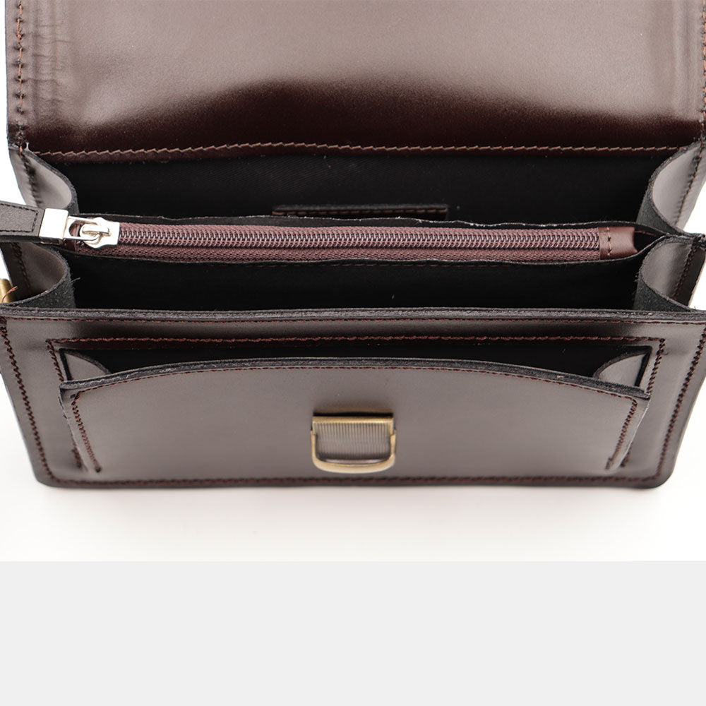 Beauty Uomo VIAVERDI Made in Italy in Pelle Testa di Moro