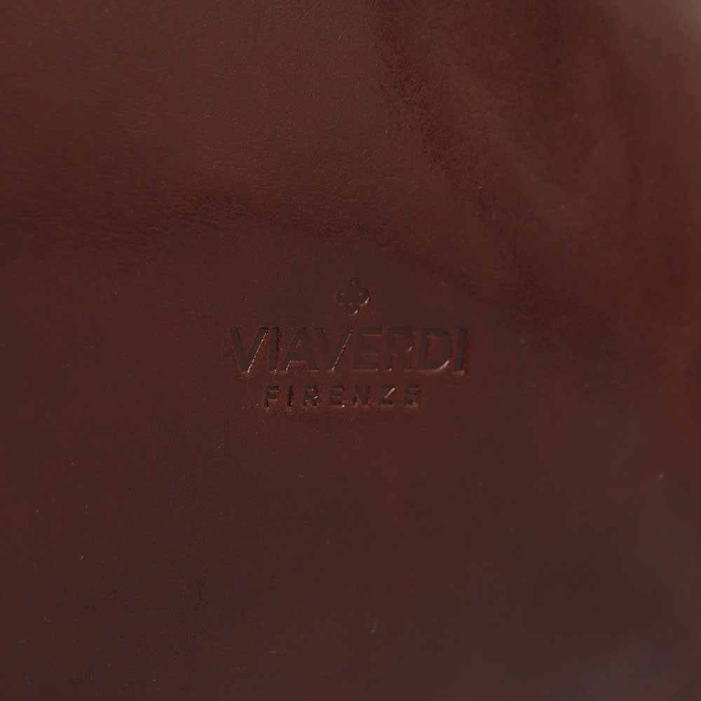 Borsone da Viaggio in Pelle Testa di Moro VIAVERDI Made in Italy Linea Firenze