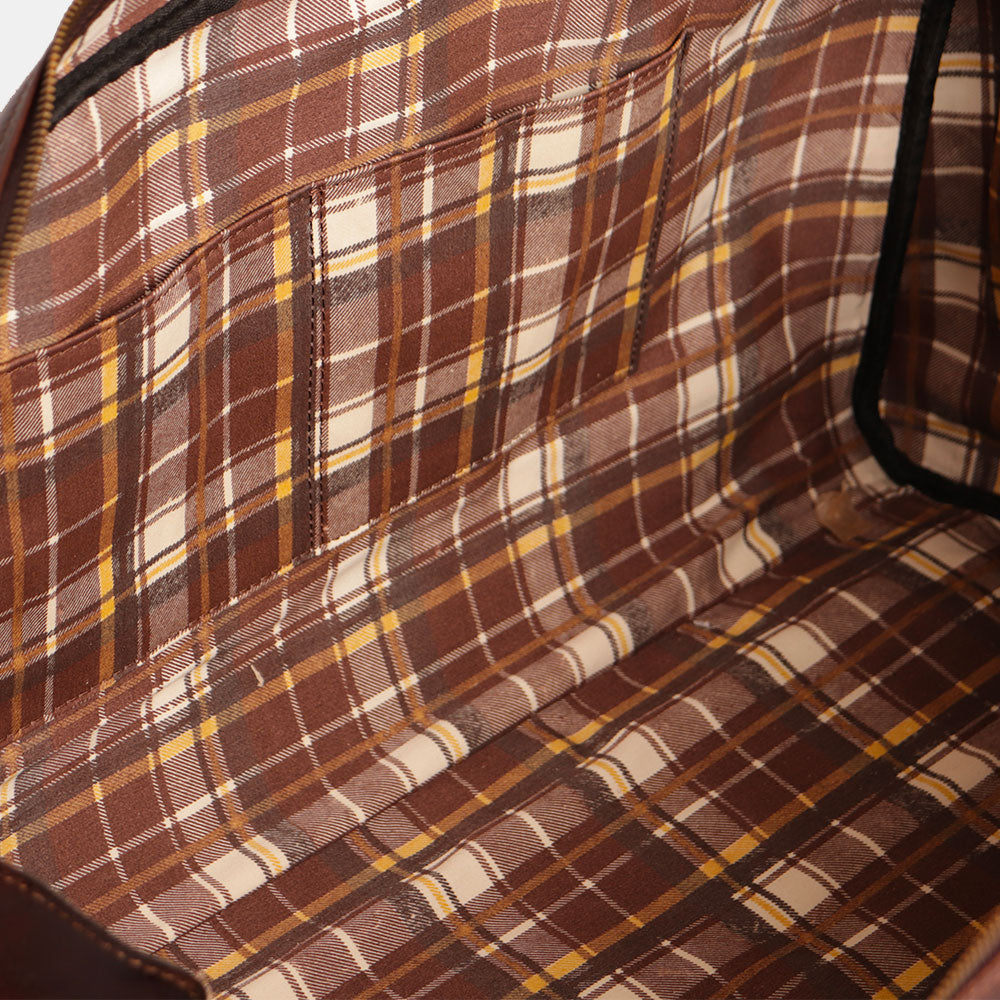 Borsone da Viaggio in Pelle Testa di Moro VIAVERDI Made in Italy Linea Firenze