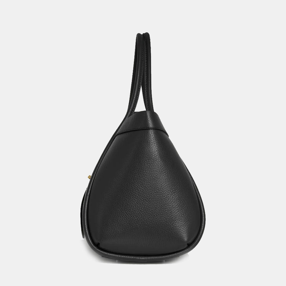 Borsa Donna a Spalla VIAVERDI in Pelle Nera Made in Italy linea Cortona