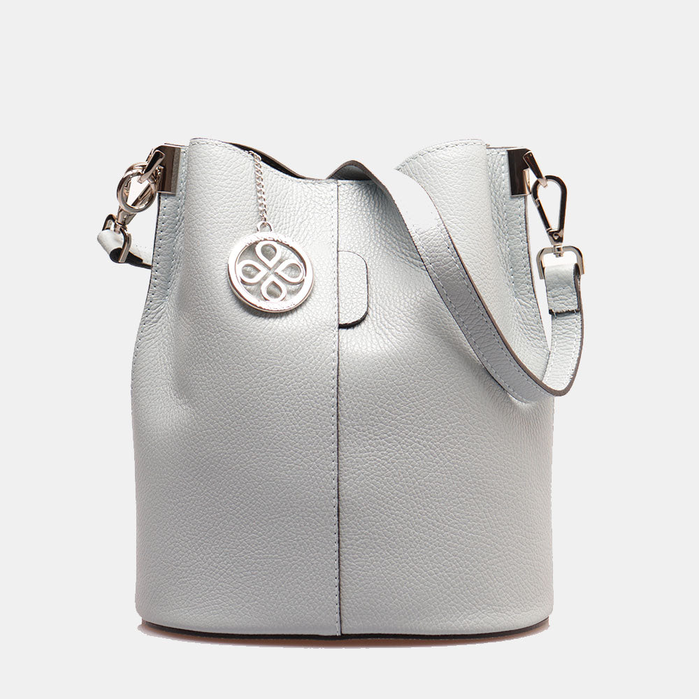 Beuteltasche mit Schultergurt VIAVERDI aus Zuckerpapierleder Made in Italy Capalbio-Linie