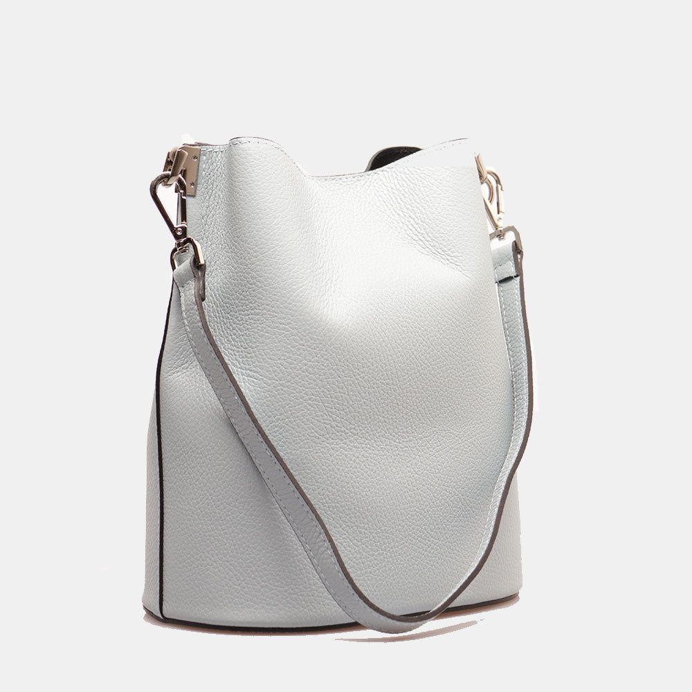 Beuteltasche mit Schultergurt VIAVERDI aus Zuckerpapierleder Made in Italy Capalbio-Linie
