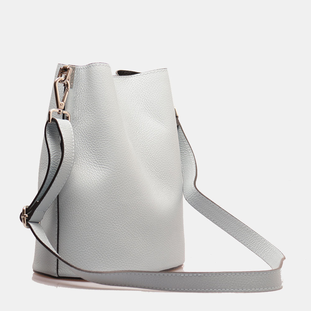 Beuteltasche mit Schultergurt VIAVERDI aus Zuckerpapierleder Made in Italy Capalbio-Linie