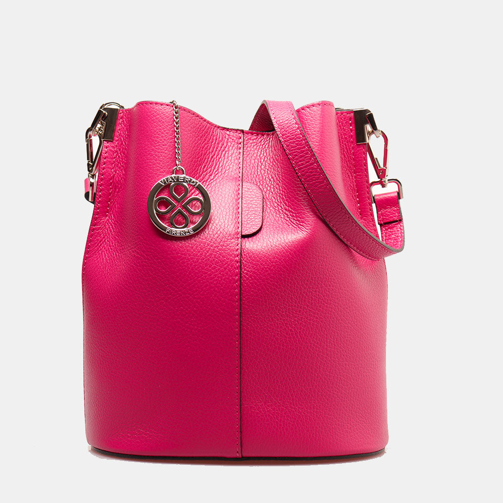 Cheval Firenze Borsa A Secchiello Matilde In Vera Pelle - Made In Italy, 22x24x11 Cm, Marrone, Con Tracolla