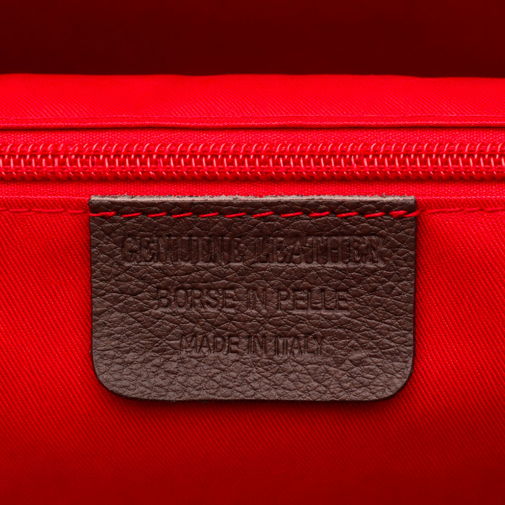 Handbag ViaVerdi in Suede and Dark Brown Leather Made in Italy – Line Cortona