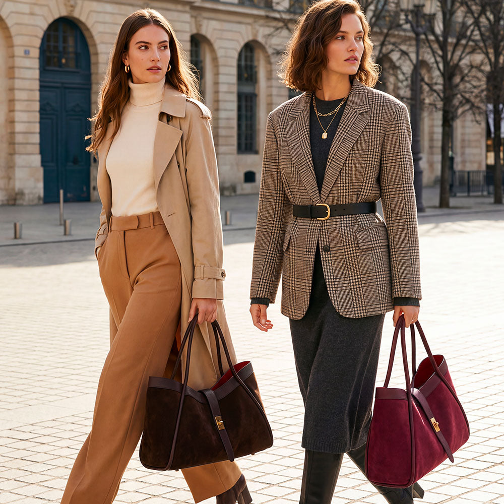 Borsa Donna a Spalla VIAVERDI in Camoscio e Pelle Bordeaux Made in Italy linea Cortona